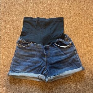 Maternity blue jean shorts Indigo Poppy size Large